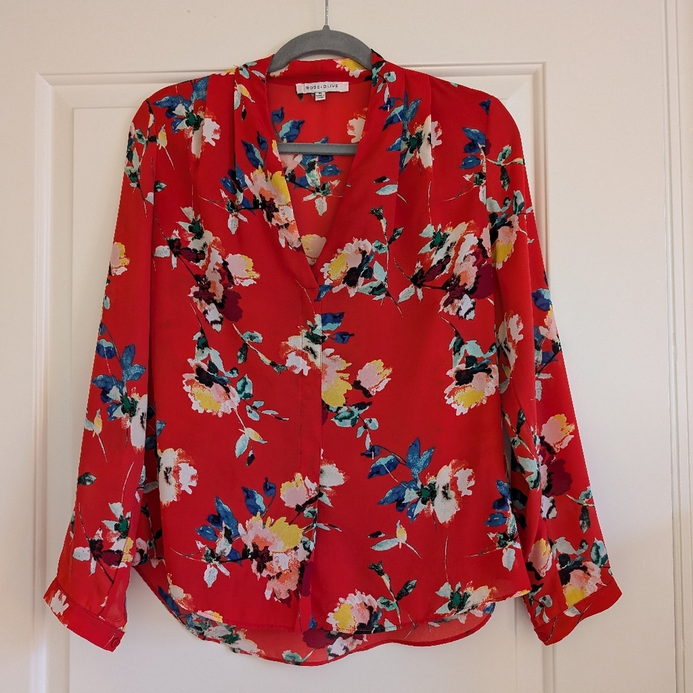 Rose+Olive Red Blouse